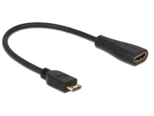 EU Product - HDMI Kabel Ethernet A -> mini C Bu/St 0.23m thumbnail