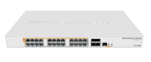 CRS328-24P-4S+RM MIKROTIK CRS328-24P-4S+RM - Managed - L2/L3 - Gigabit Ethernet (10/100/1000) - Power over Ethernet (PoE) - Rack mounting - 1U
