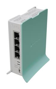 L41G-2AXD MIKROTIK hAP - Wi-Fi 6 (802.11ax) - Single-band (2.4 GHz) - Ethernet LAN - Green - White - Tabletop router