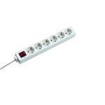 EU Product - SELLY Steckdosenleiste 6x Schutzkontakt Schalter wei - Power Strip thumbnail