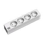 333.0122 BACHMANN 333.0122 - 2 m - 4 AC outlet(s) - White - 208 mm
