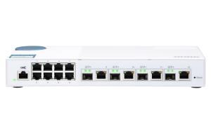 QSW-M408-4C QNAP SYSTEMS QSW-M408-4C 8 port 1Gbps 4 port 10G SFP+/ NBASE-T Combo web management switch