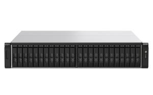 TS-H2490FU-7302P-128G QNAP SYSTEMS - TS-h2490FU-7302P-64G - NAS-Server - 24 Schchte - Rack - einbaufhig - PCI Express 3.0 x4 (NVMe) RAID 0 1 5 6 10 50 JBOD 60 RAM 128 GB 25 Gigabit Ethernet iSCSI Support