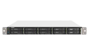 TS-h1090FU-7302P-128G QNAP SYSTEMS 1U 10-bay all flash NAS | U.2/U.3 NVMe PCIe Gen4 x4 and SATA 6Gbps bays | AMD EPYC 7302P 16C 32T 3.1GHz | boost up to 3.2GHz | 128GB RIMM DR4 ECC RAM | 2 x 25GbE | 2 x 2.5GbE | 2 x PCIe Gen4 x16 slots | iSCSI | NFS | SMB | FC SAN | RAID support