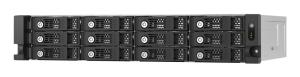12-bay 2U rackmount PCIe interface SATA JBOD expansion enclosure 2.5/3.5 SATA 6Gbps drives 2 ports (SFF-8644 1x2) short depth 14.59-inch / 370.65mm redundant PSU without rail kit. support TS-h3087XU-RP? TS-h2287XU-RP TS-h1887XU-RP? TS-h987XU-RP? TDS- thumbnail