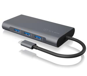 IB-DK4040-CPD ICY BOX IB-DK4040-CPD - Wired - USB 3.2 Gen 1 (3.1 Gen 1) Type-C - 100 W - 3.5 mm - 10,100,1000 Mbit/s - Anthracite - Black