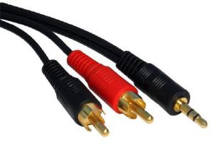 2TR-302 CABLES DIRECT CDL 2m 3.5mm Stereo to 2 RCA Cable