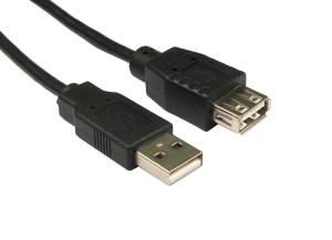 12CM USB 2.0 A M - A F BLACK thumbnail