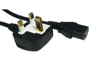 RB-307 CABLES DIRECT CDL 10m UK Plug to C13 - Black