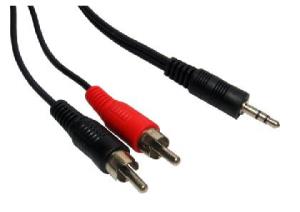 1TR-305 CABLES DIRECT Cables Direct 5m 3.5mm/RCA audio cable Black, Red                                                                                                     