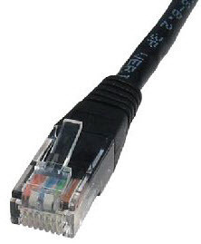 0.5m Cat5e Cbl - Black 24AWG thumbnail