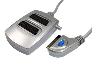 2 Way SCART Switch Box Silver thumbnail