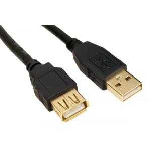 3MTR USB 2.0  AM-AF BLACK/GOLD thumbnail