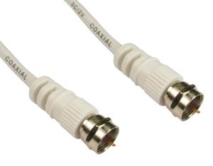0.5m  F Connectors - White thumbnail
