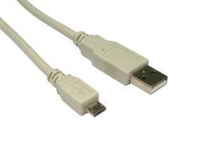 1.8m USB2.0 A - Micro B Beige thumbnail