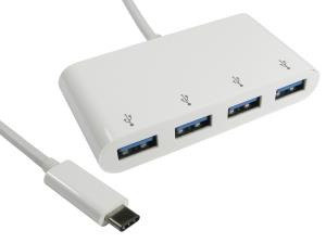 USB3C-HUB4BP CABLES DIRECT 15CM LEAD USB C(M)-4X USB3.0A(F) ADA