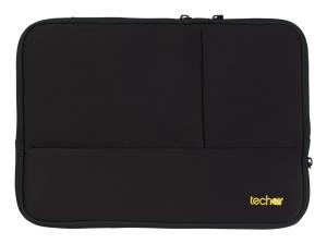 TANZ0331V2 TECH AIR Techair 15.6inch Black & Grey Sleeve With Pockets And A Contrasting Faux Fur Lining