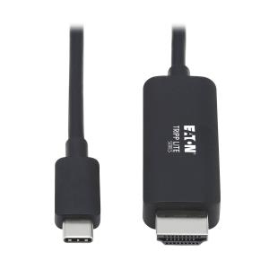 TRIPP LITE USB-C to HDMI Active Adapter Cable (M/M), 4K 60 Hz, HDR, HDCP 2.2, DP 1.4 Alt Mode, 1.8m Black
