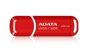 AUV150-32G-RRD A-DATA TECHNOLOGY 32GB DashDrive UV150 - 32 GB - USB Type-A - 3.2 Gen 1 (3.1 Gen 1) - Cap - 9 g - Red