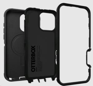 Defender Series - Back cover for mobile phone - MagSafe compatibility - silicone - black - for Apple iPhone 16 Pro Max thumbnail