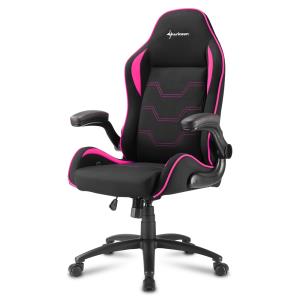 4044951028009 SHARKOON Sharkoon Elbrus 1 Universal gaming chair Padded seat Black, Pink                                                                                      