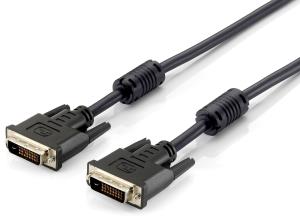 118932 EQUIP 118932 DVI Digital Dual Link Cable 1;8m 2x24+1; M/M; black; HQ  .