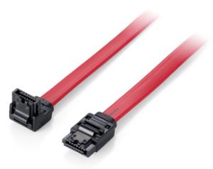 111902 EQUIP 111902 Flat cable SATA 6Gbps; 0;5m w. metal latch; with 1 x angled plug.