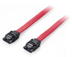 111900 EQUIP 111900 Flat cable SATA 6Gbps  0;5m with metal latch; straight version.