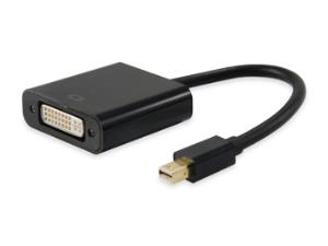 133433 EQUIP 133433 Mini DisplayPort to DVI-I Adapter; M/F; Black.