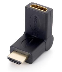 118911 EQUIP HDMI Adapter          A-D St/Bu  180 Grad knickbar  sw Polybeutel