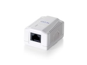 235211 EQUIP 235211 Premium Outlet Box Surface Mount 1-Port UTP Cat.6; white  .