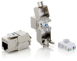 EU Product - Keystone Jack geschirmt Cat6A LSA Prem.   wzf.8Stk sil Polybeutel thumbnail