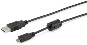 EU Product - Kabel USB-A2.0->Micro-B Ferrit    St/St  1.00m schwarz Polybeutel thumbnail