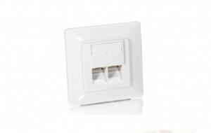 EU Product - Cat5e Unterputzdose+Frontplatte 2xRJ45 45�5Stk RAL9010 thumbnail