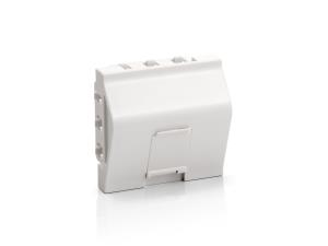 EU Product - Frontplatte 1xKeystone French abgew.   45x45mm RAL9010 Polybeutel thumbnail