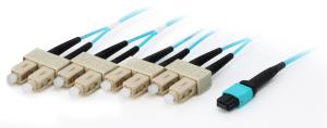 EU Product - Patchkabel MTP->SC  20.00m  8Faser M/M     OM4  t�rkis Polybeutel thumbnail