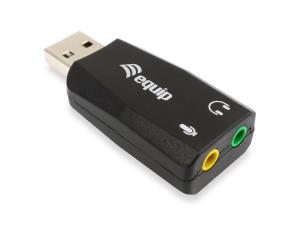 245320 EQUIP 245320 USB Audio Adapter - Compatible with: Windows PC & MAC; Small; compact and easy to carry; No additional power supply required