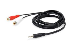147093 EQUIP 147093 3.5mm Male to 2xRCA Female Stereo Audio Cable; 2.5m.