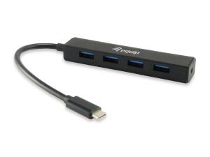 128954 EQUIP 128954 USB 3.1 Type-C to 4-Port USB 3.0 Hub - Add 4 x USB 3.0 ports to your USB Type-C devices; USB 3.0 super speed (5Gb/s); Simple Plug-and-Play installation; USB PoweRed