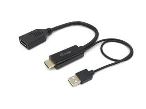 EU Product - HDMI->DP/USB-A            4K/60Hz Bu/St  0.15m schwarz thumbnail
