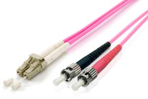 EU Product - Patchkabel LC->ST  1.00m Multimode  Duplex OM4 violett Polybeutel thumbnail
