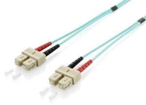 EU Product - Patchkabel SC->SC  1.00m Multimode  Duplex OM3  t�rkis Polybeutel thumbnail