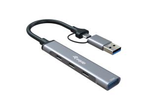 EU Product - 4-Port USB-C3.2-Hub->3xUSB-C/USB-A +USB-A Adapt.10Gbps thumbnail