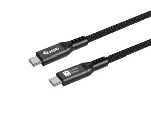 EU Product - Kabel USB-C4.0->C 80Gbps   PD240W St/St  1.20m schwarz thumbnail