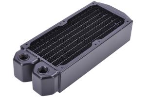 14212 ALPHACOOL NexXxoS XT45 Full Copper 80mm Dual Fan Water Cooling Radiator - Black