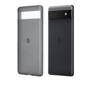 GA03521 GOOGLE - Back cover for mobile phone - thermoplastic elastomer (TPE), recycled polycarbonate - charcoal - for Google Pixel 6a