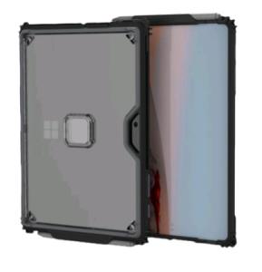 Incipio Griffin Survivor Strong - Back cover for tablet - rugged - grey, black, clear - for Microsof