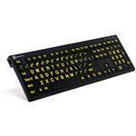 XLPrint NERO PC Yellow on Black UK Keyboard thumbnail