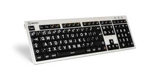 XLPrint ALBA White on Black UK Keyboard thumbnail