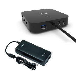 C31DUALDPDOCKPD100W I-TEC ELECTRONICS USB-C Dual Display Docking Station with Power Delivery 100 W + Universal Charger 100 W - Wired - USB 3.2 Gen 1 (3.1 Gen 1) Type-C - 100 W - 3.5 mm - 10,100,1000 Mbit/s - Black